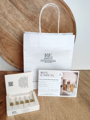 Coffret découverte et bon cadeau pour un flacon de parfum de 50 ml